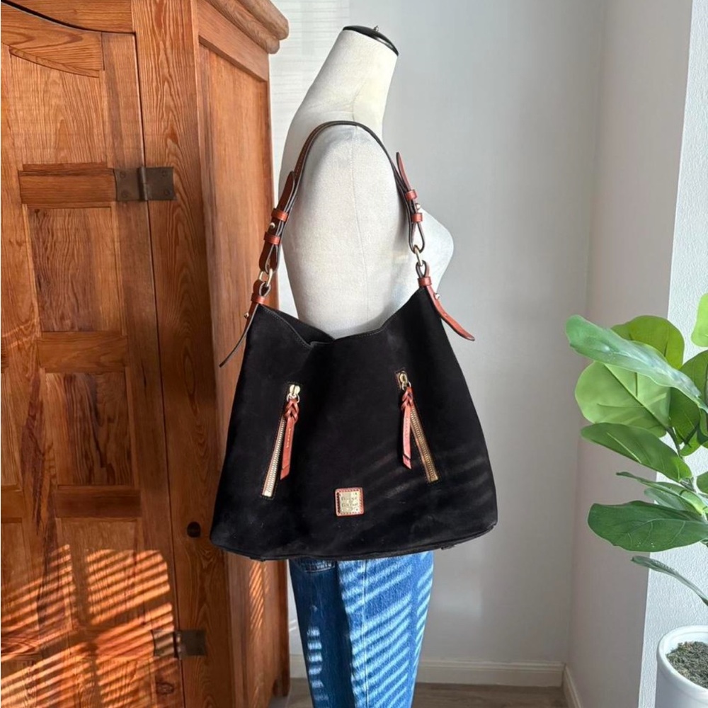 Dooney & Bourke Black Suede Shoulder Bag